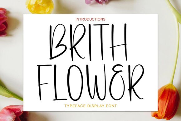 Birth Flower Font for Creative Projects