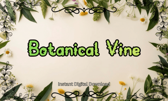 Botanical Vine Font for Creative Campaigns