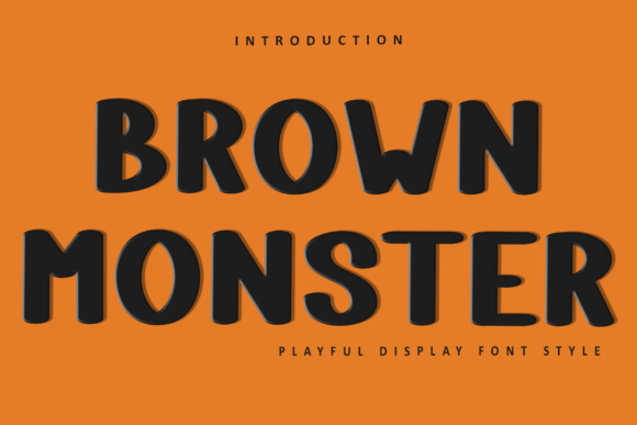 Brown Monster Font for Festive Branding