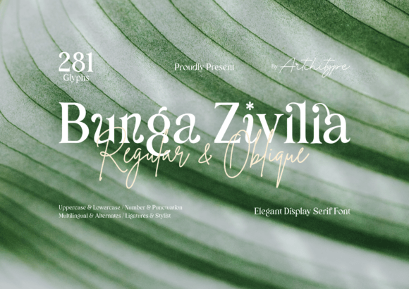 Bunga Zivilia Font for Elegant Branding