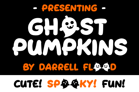 Ghost Pumpkins Font for Halloween Design