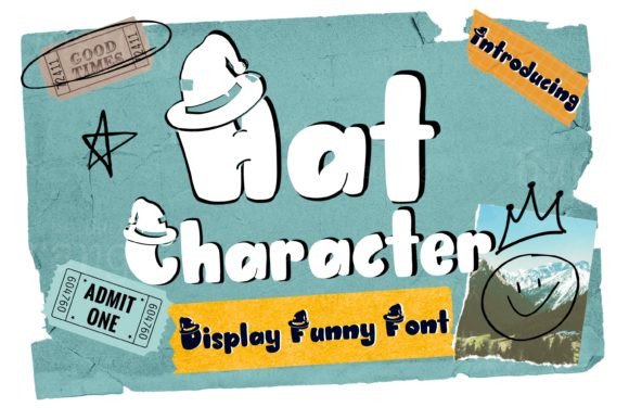 Hat Character Font for Creative Brands