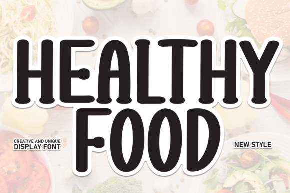 Healthy Food Font for Creative Projects