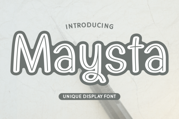 Maysta: A Playful Font for Branding