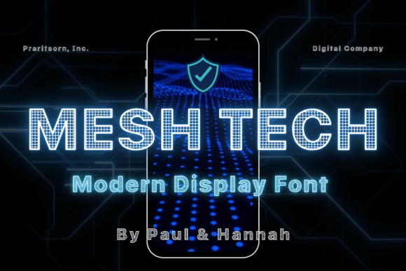 Mesh Tech Font for Modern Design