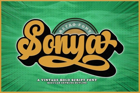 Sonya: A Vintage Display Font