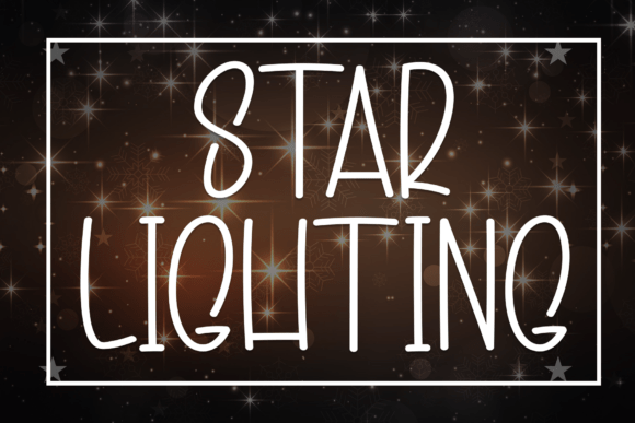 Star Lighting Font for Creative Branding
