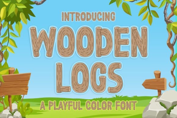 Wooden Logs Font for Creative Campaigns